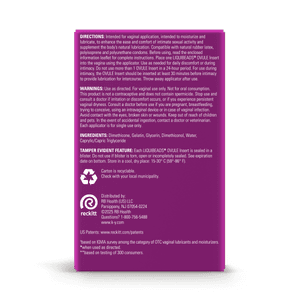 Liquibeads Vaginal Moisturizer & Lube packshot backside view